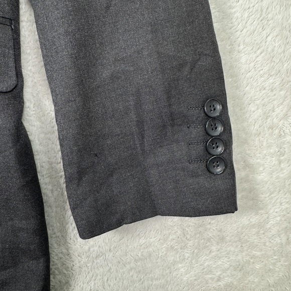Carlo Lusso Blazer Jacket Mens 40R Dark Gray Long Sleeve Single Breasted Formal - Picture 5 of 12